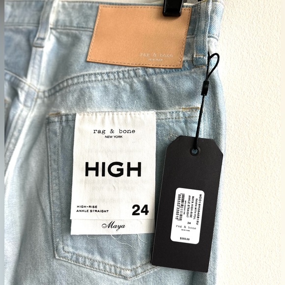 Rag & Bone Maya High-Rise Ankle Straight Jeans NWT - Picture 8 of 9